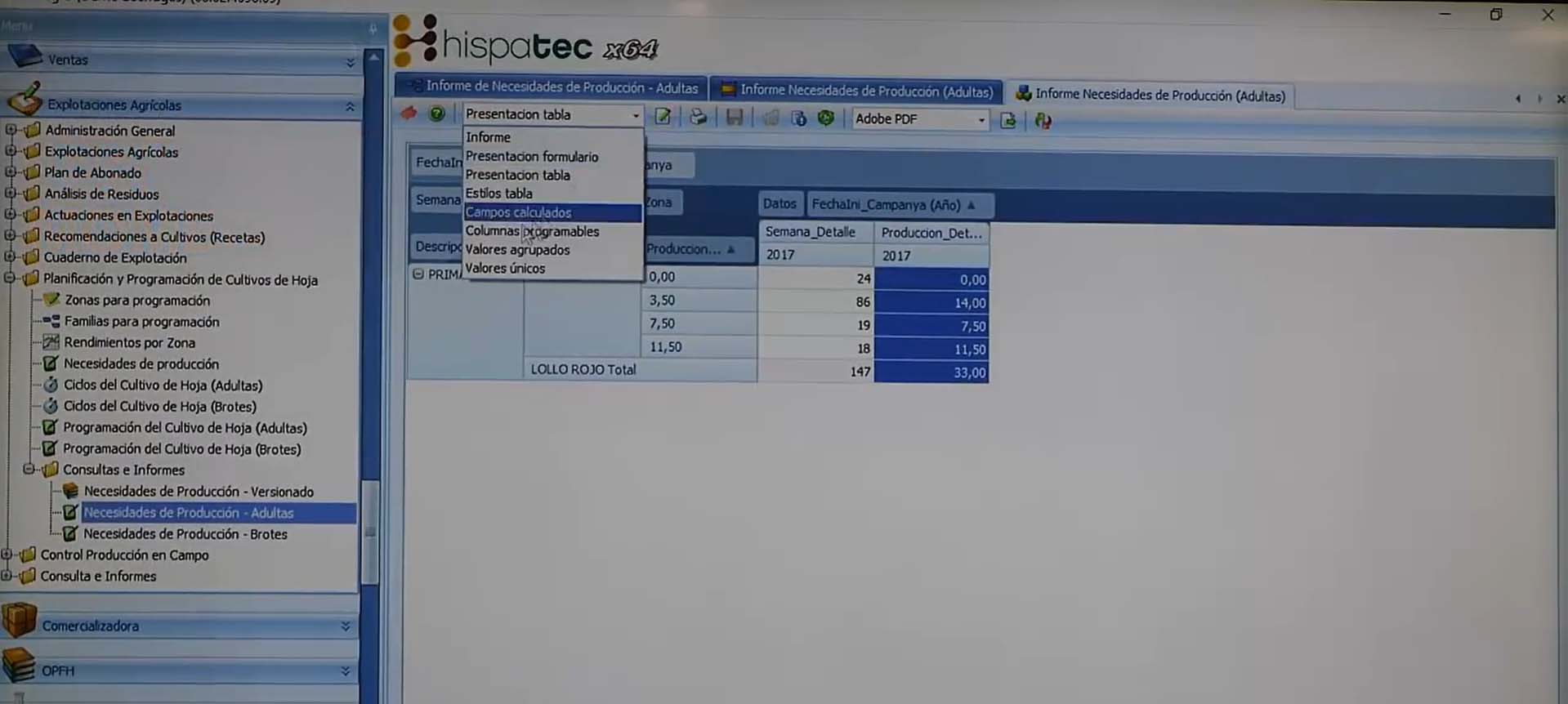 Analítica Agrícola